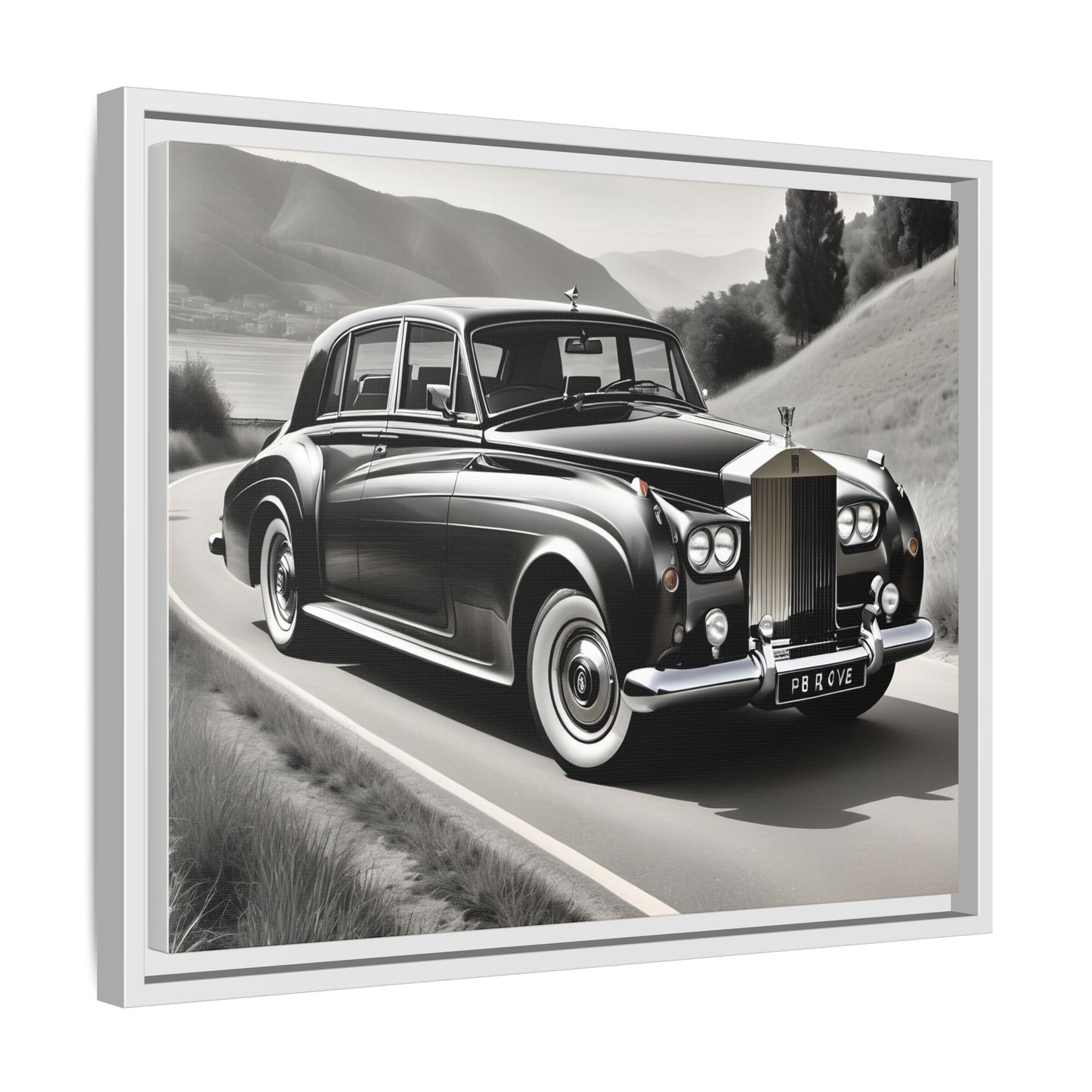 Toile encadrée inspirée d'une magnifique Rolls Royce Silver cloud