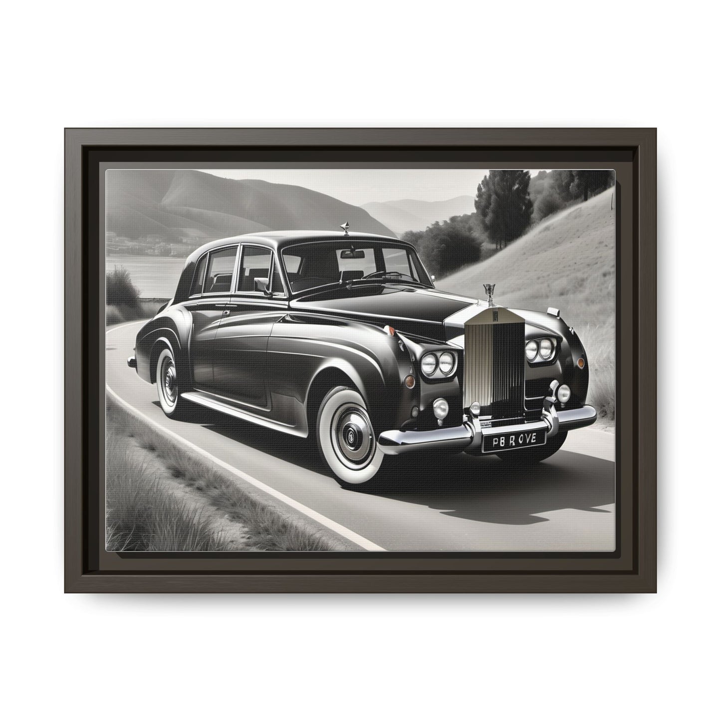 Toile encadrée inspirée d'une magnifique Rolls Royce Silver cloud