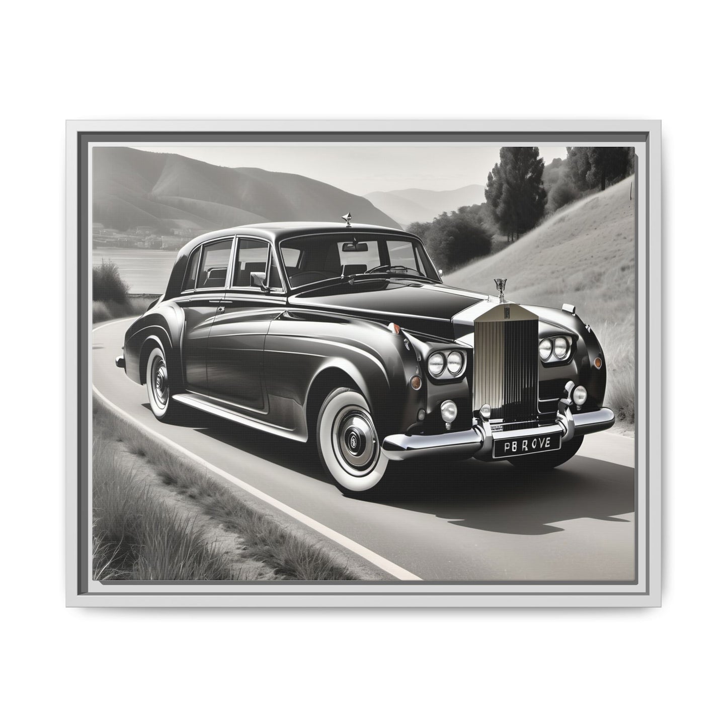 Toile encadrée inspirée d'une magnifique Rolls Royce Silver cloud