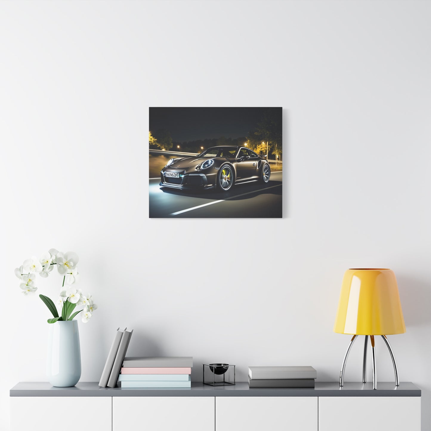 Décoration toile élégante– Design Porsche 911 GT noire