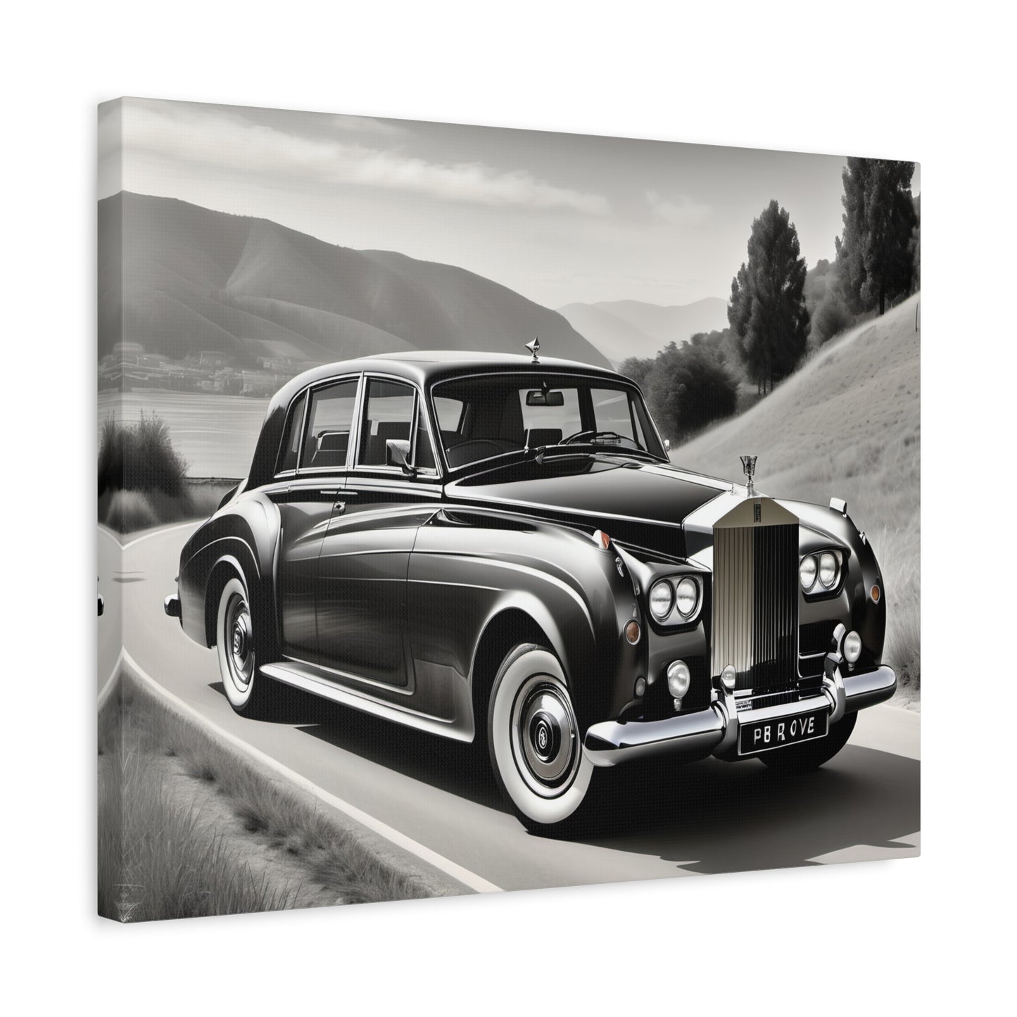 Beautiful canvas of a Rolls Royce