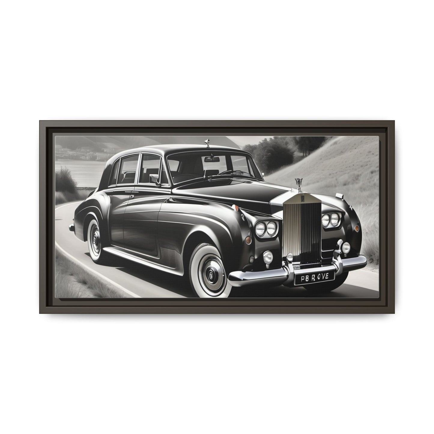 Toile encadrée inspirée d'une magnifique Rolls Royce Silver cloud