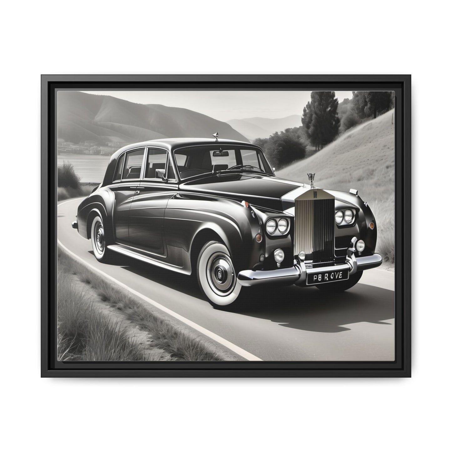 Toile encadrée inspirée d'une magnifique Rolls Royce Silver cloud