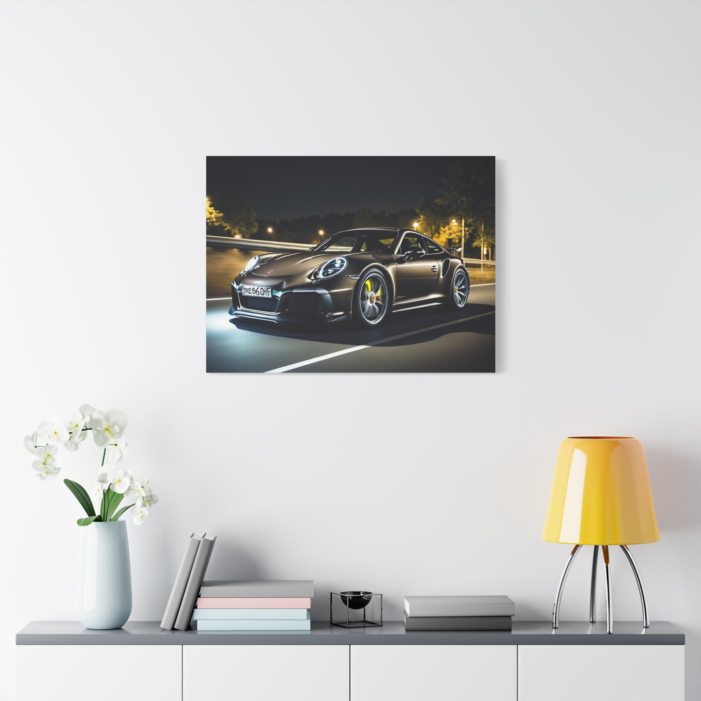 Décoration toile élégante– Design Porsche 911 GT noire