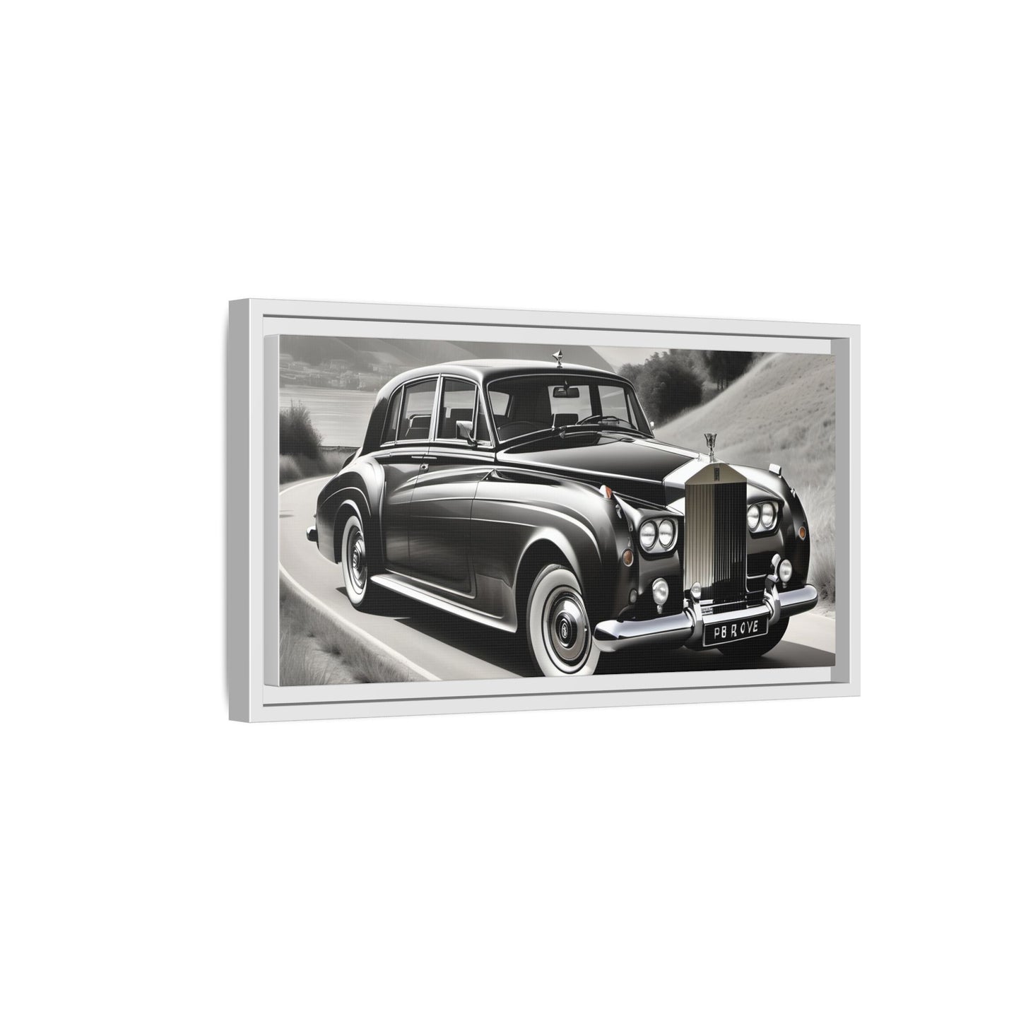 Toile encadrée inspirée d'une magnifique Rolls Royce Silver cloud