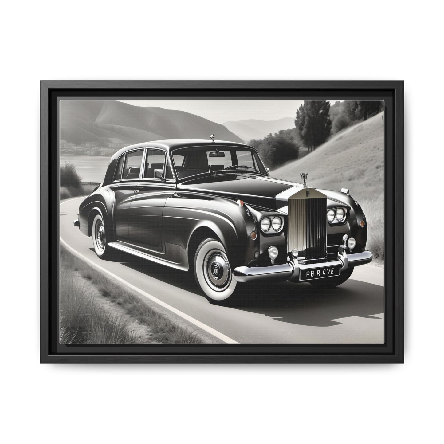 Toile encadrée inspirée d'une magnifique Rolls Royce Silver cloud