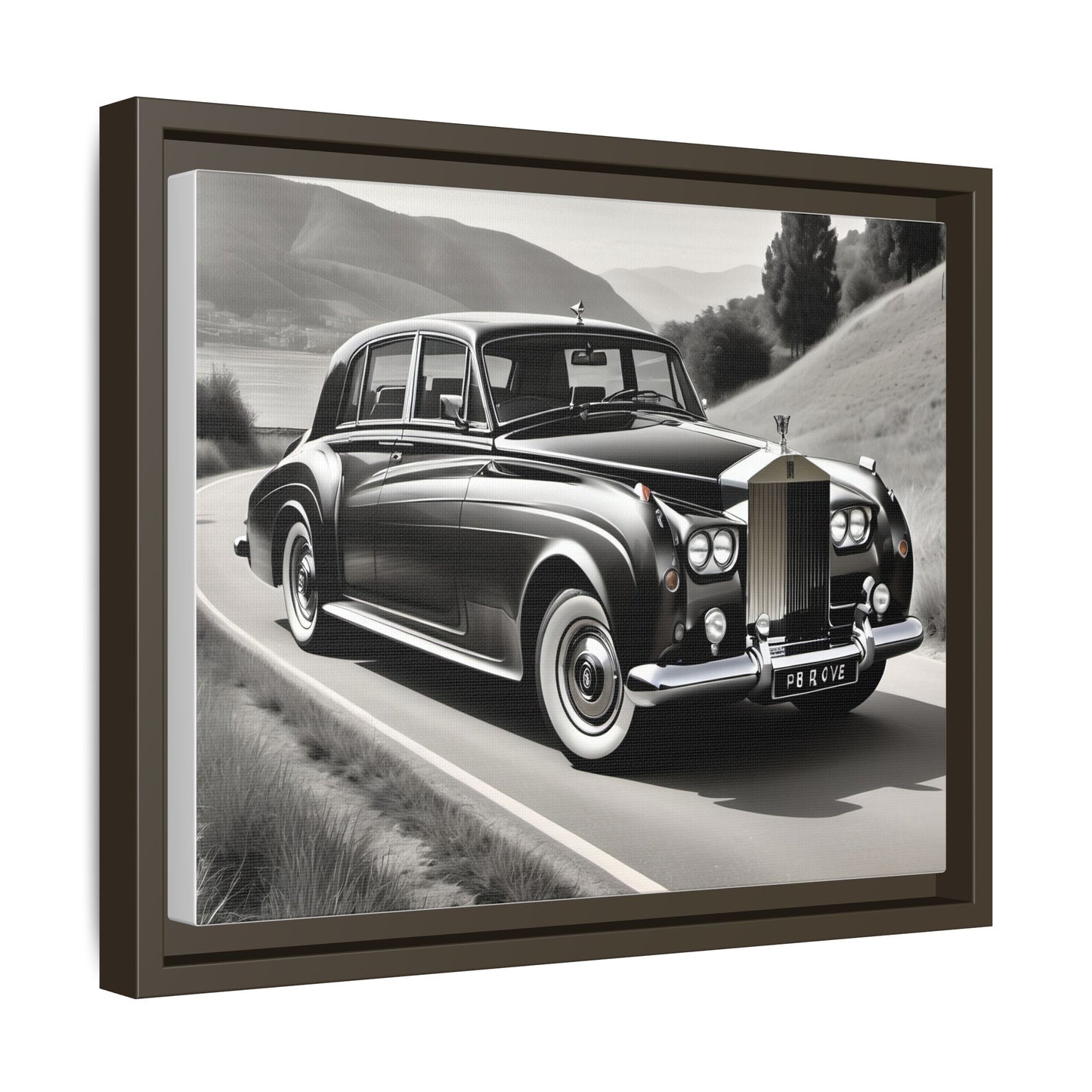 Toile encadrée inspirée d'une magnifique Rolls Royce Silver cloud