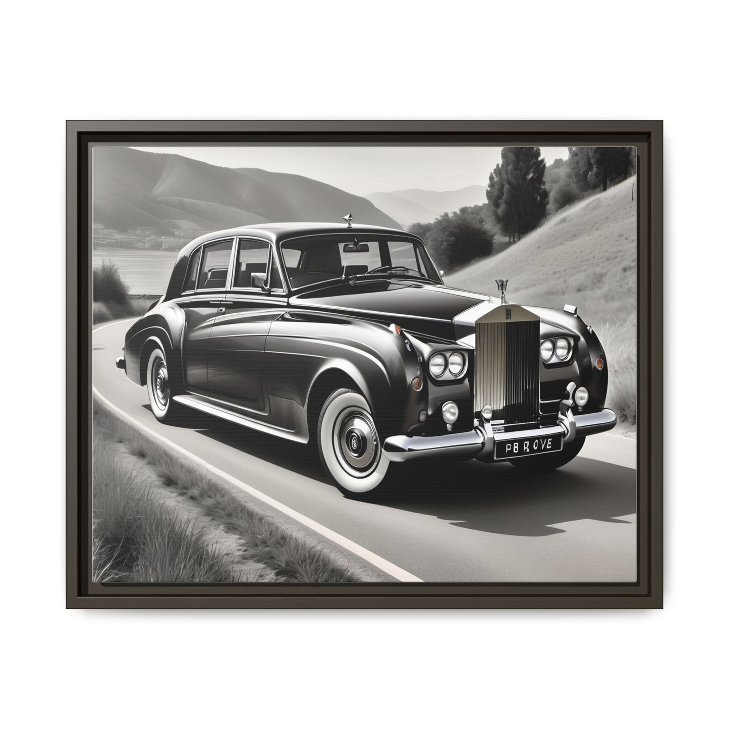 Toile encadrée inspirée d'une magnifique Rolls Royce Silver cloud