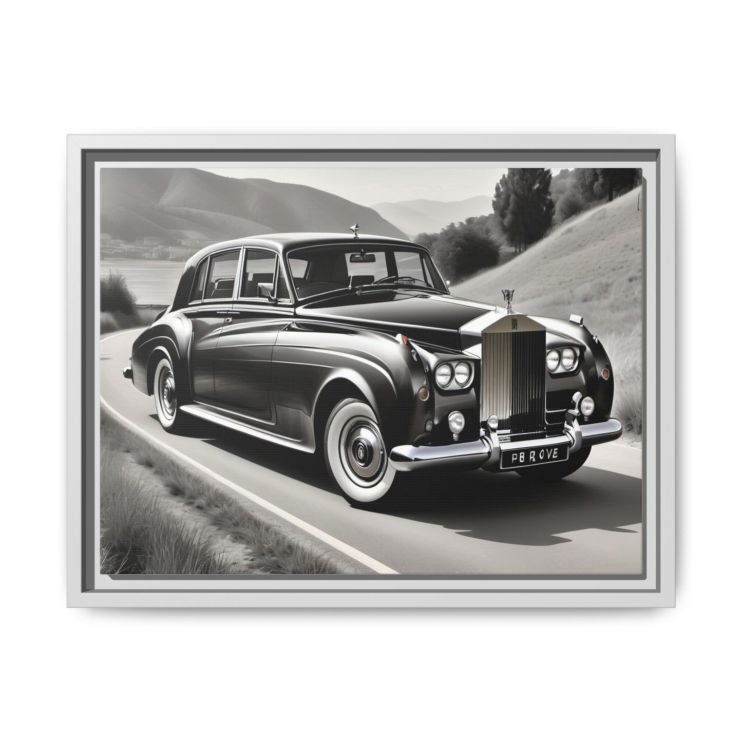 Toile encadrée inspirée d'une magnifique Rolls Royce Silver cloud