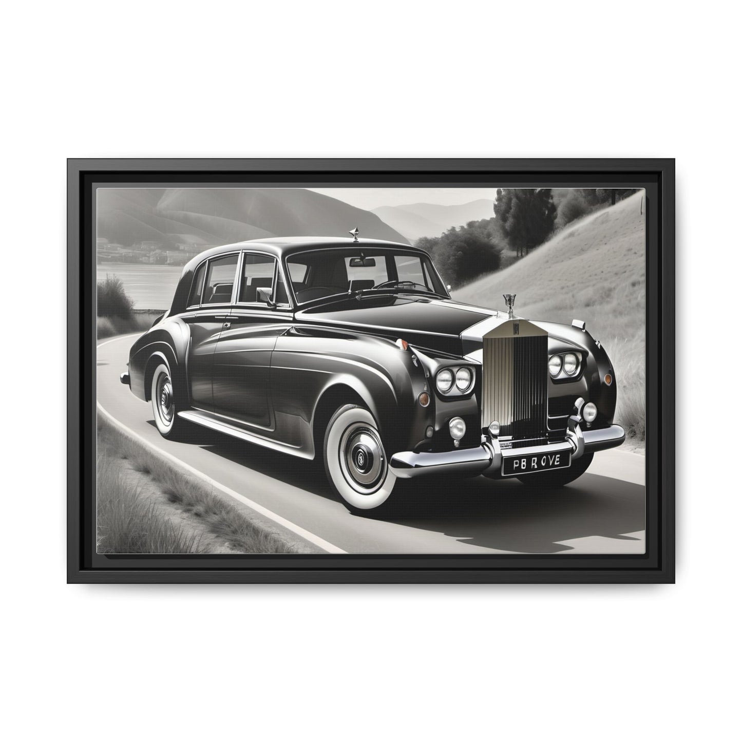 Toile encadrée inspirée d'une magnifique Rolls Royce Silver cloud