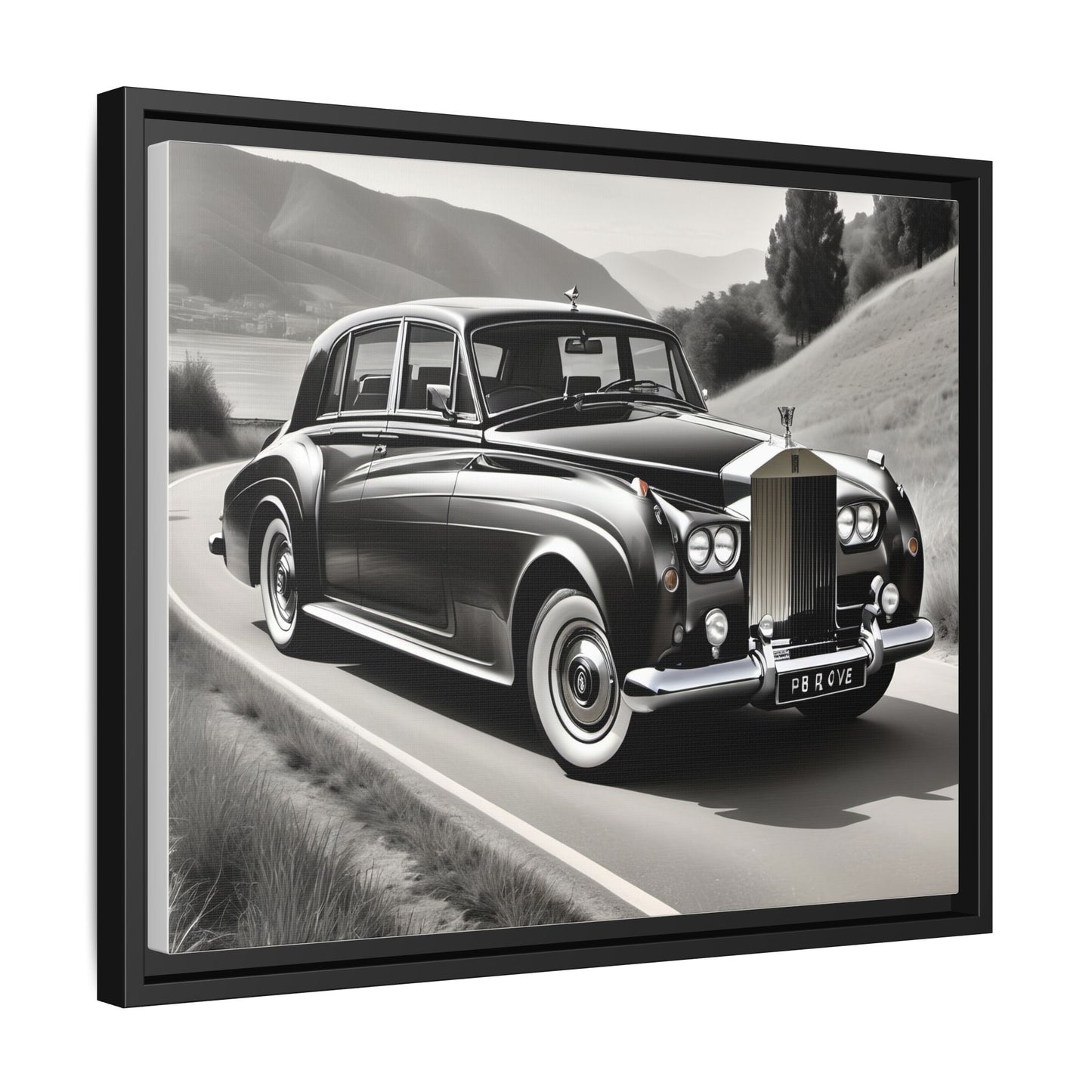 Toile encadrée inspirée d'une magnifique Rolls Royce Silver cloud