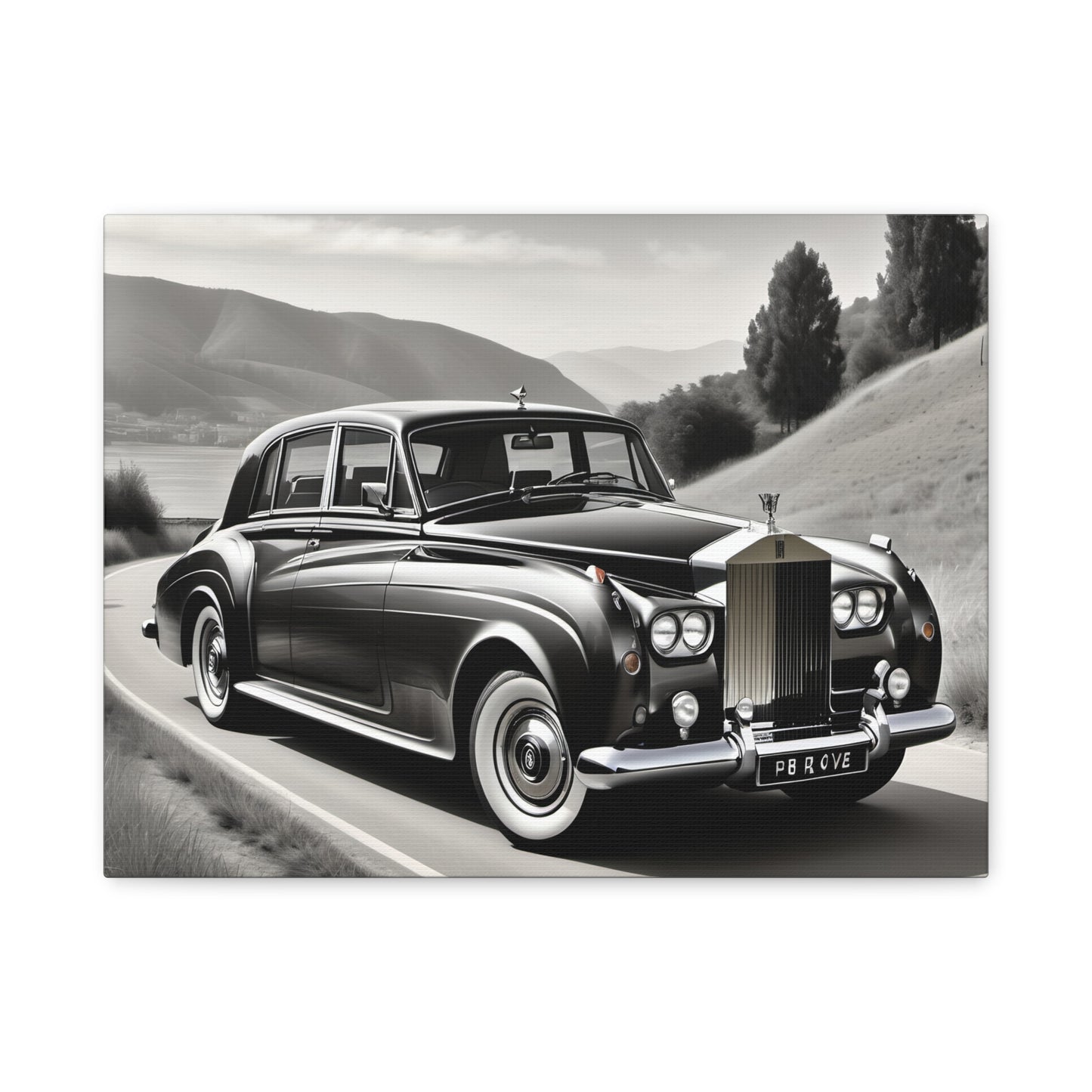 Beautiful canvas of a Rolls Royce