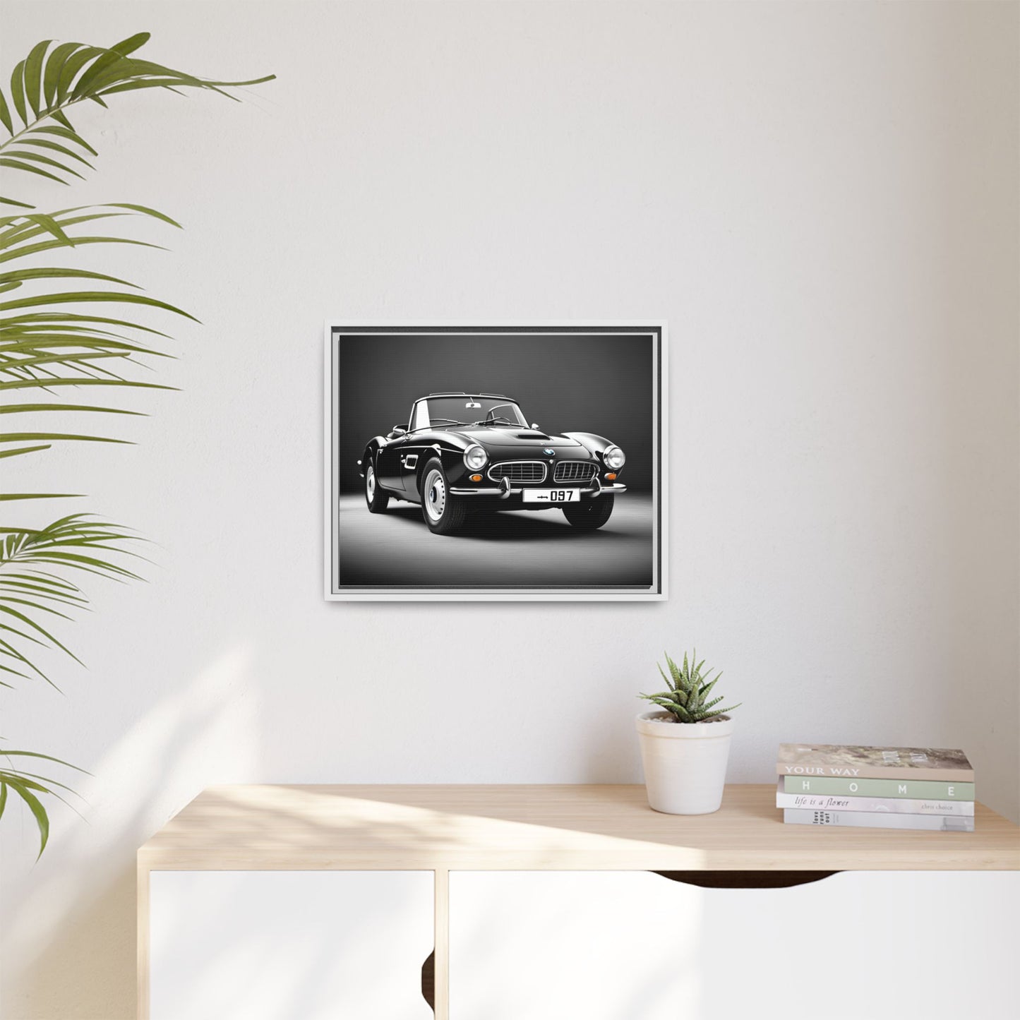 Toile encadrée inspirée d'une belle BMW 507