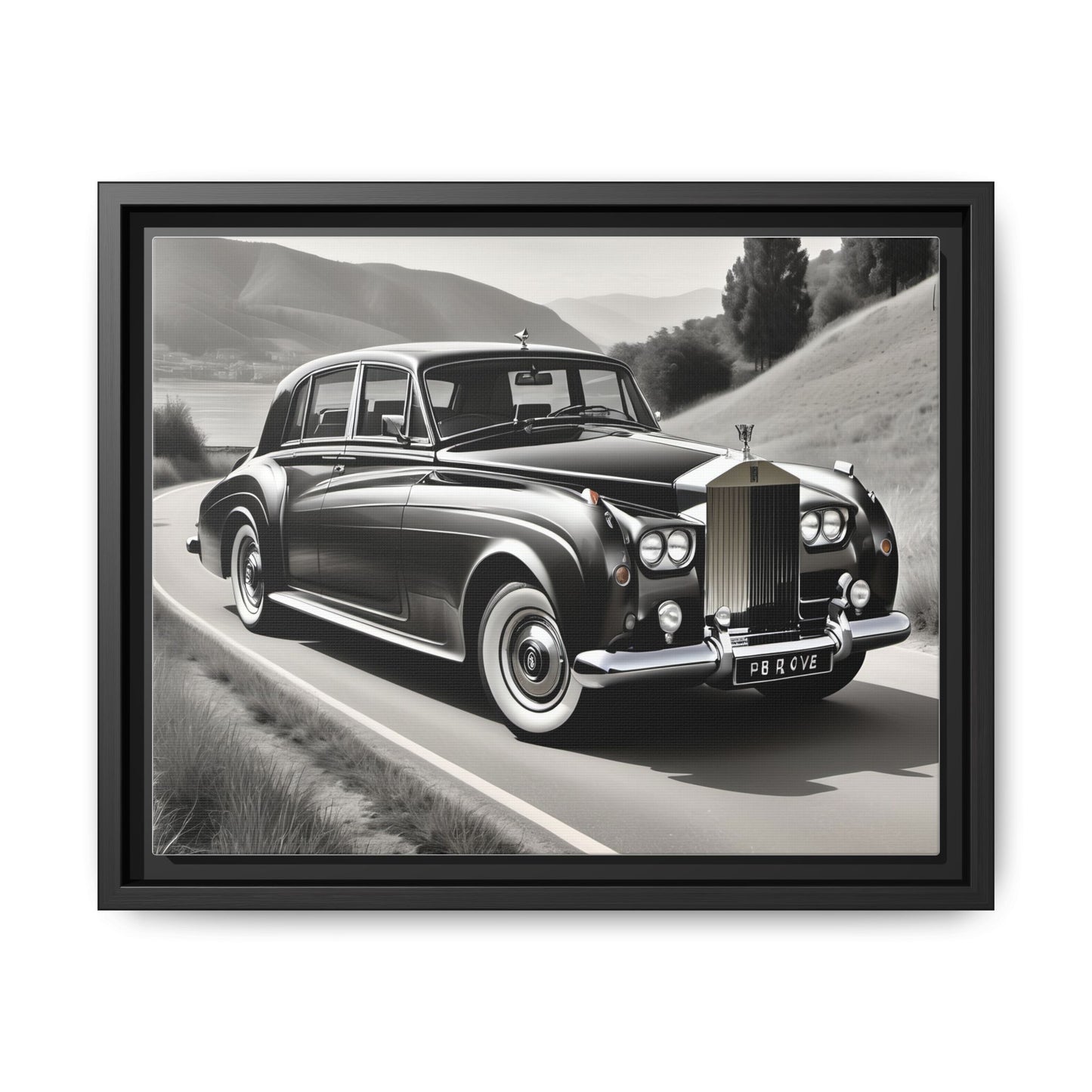 Toile encadrée inspirée d'une magnifique Rolls Royce Silver cloud