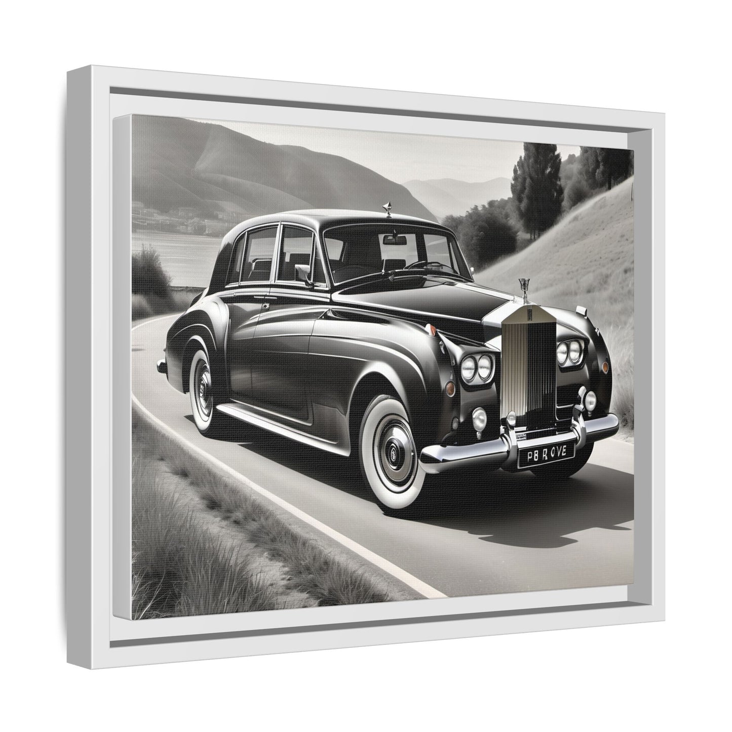 Toile encadrée inspirée d'une magnifique Rolls Royce Silver cloud