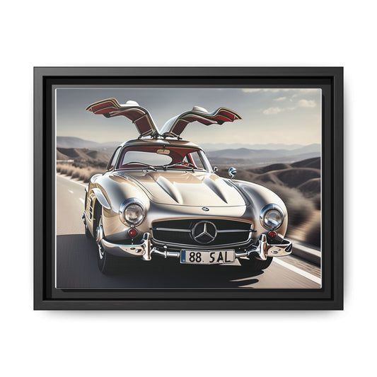 Toile encadrée inspirée d'une magnifique Mercedes Benz 300 Sl