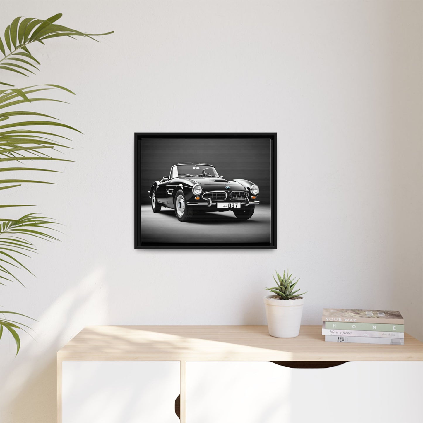 Toile encadrée inspirée d'une belle BMW 507