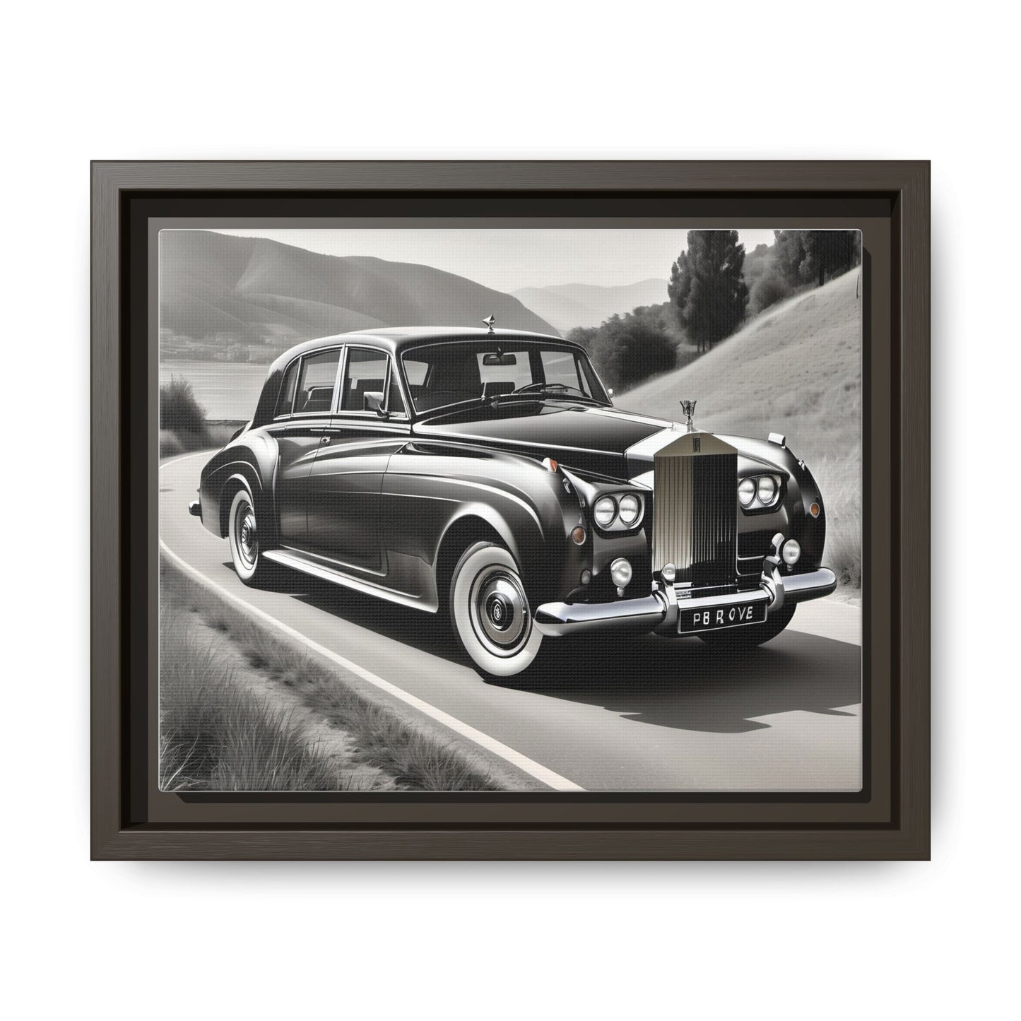 Toile encadrée inspirée d'une magnifique Rolls Royce Silver cloud