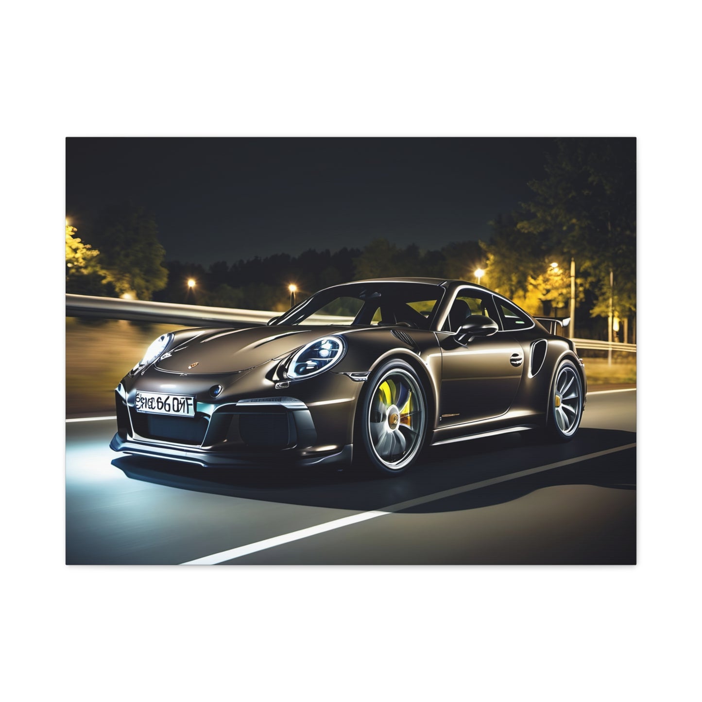 Décoration toile élégante– Design Porsche 911 GT noire