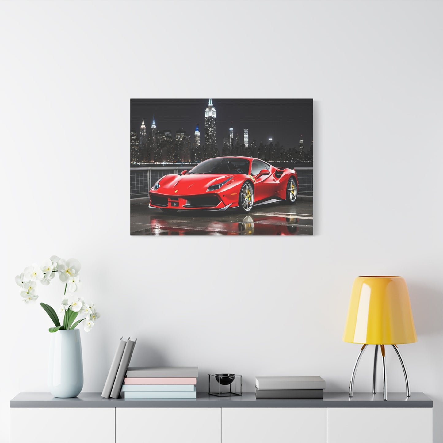 Décoration - toile design de la Ferrari 488